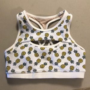 Savage sports bra pineapple size small